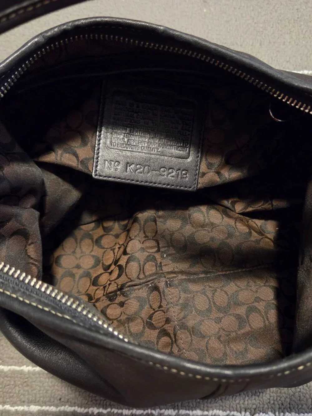 Coach black hobo bag
